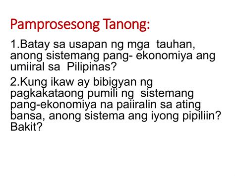 Aralin 6: Alokasyon at Sistemang Pang.